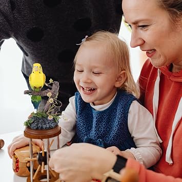 NUOBESTY Talking Parrot Toy Interactive Electric Talking Bird Pets Repeat What You Say Parrot Sound Recording Voice Repeating Funny Electronic Pets Kids Adults Outdoor Garden Office Home Decoration