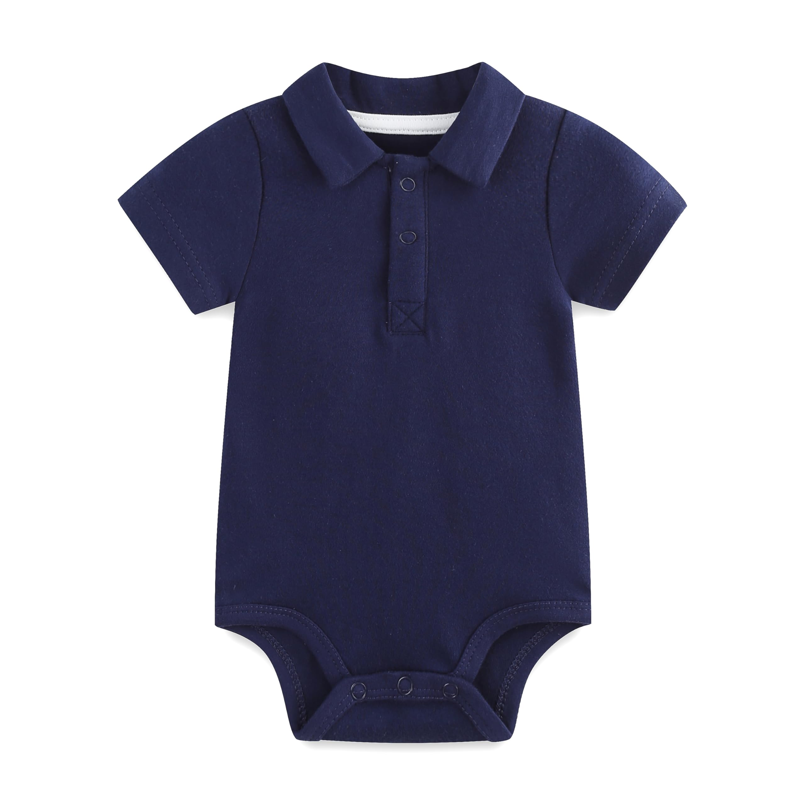 FITFIFTH POD Baby Girl Collared Onsie Polo Bodysuit Boy Cotton Romper Short Sleeve 0~24M