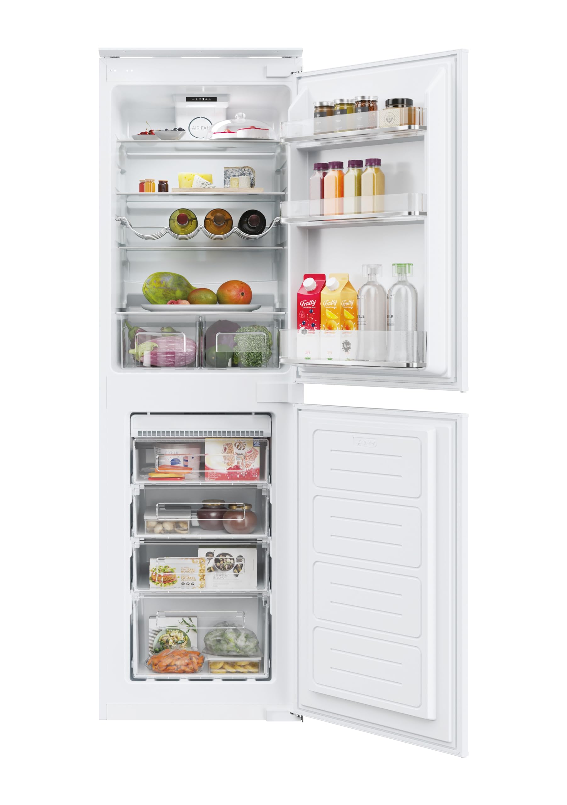 Hoover Hob50N518Evk 177Cm High, Integrated 50/50 Frost Free Fridge Freezer, E Rated - White - Fridge Freezer With Installation