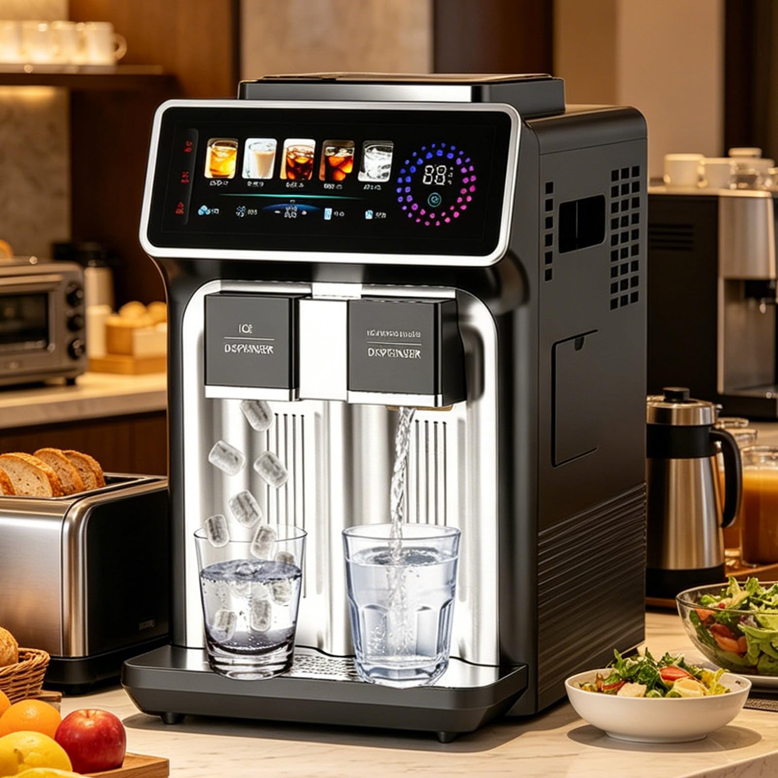 Maszyna Do Smoothie, Maszyna Do Mrożonych Napojów Dla Domu, Maszyna Do Slushy Dla Domu, Wytwarzanie Lodu, Kruszenie I Chłodzona Woda, Zbiornik Na Wodę O Dużej Pojemności 1,5L