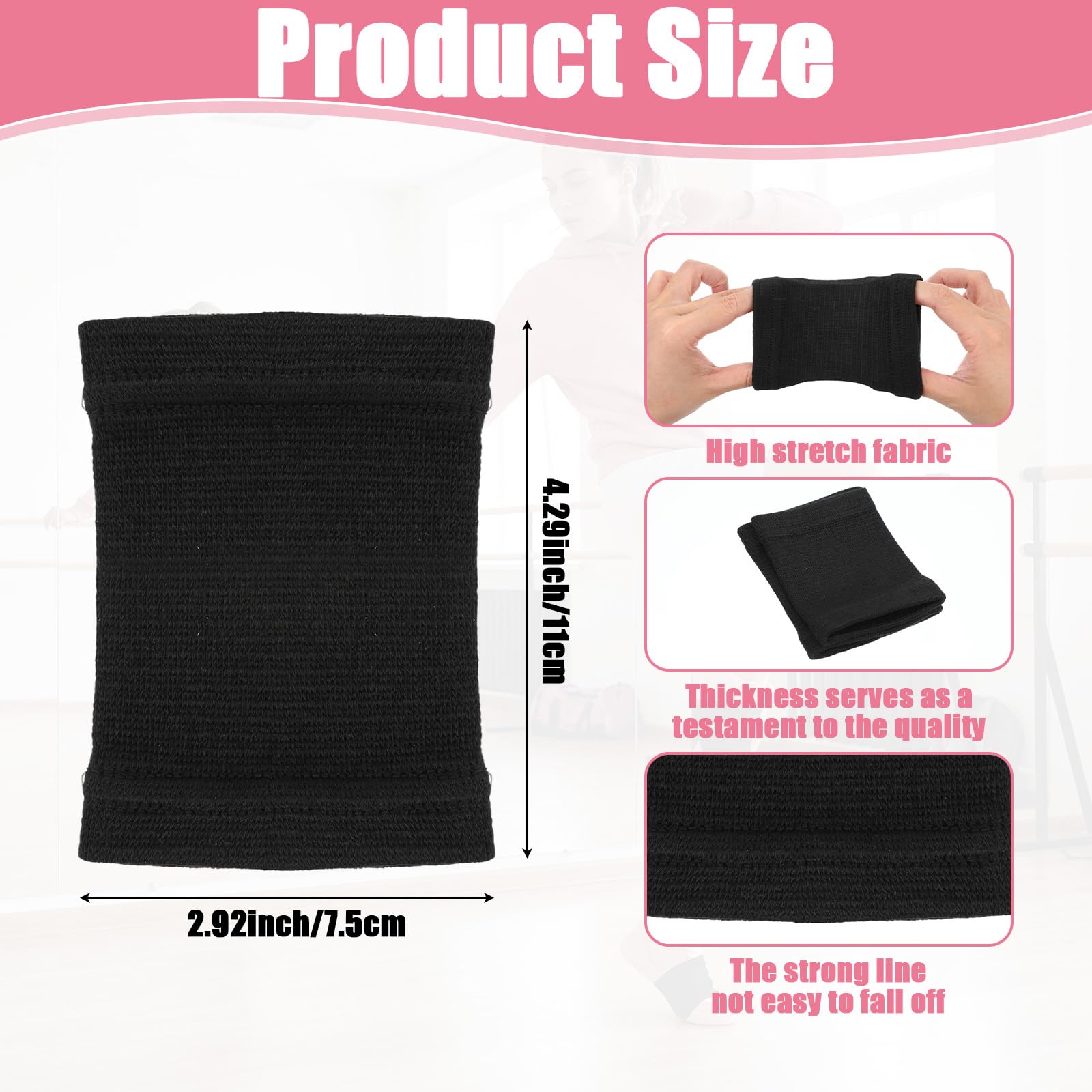 Wanmu 2 Pairs Dance Socks Over Shoes, Unisex Anti-Slip Dance Shoe Covers Over Sneaker, Ballet Equipment Accessories for Women Ballet Dancers Turns & Spins on Smooth Floors - 3