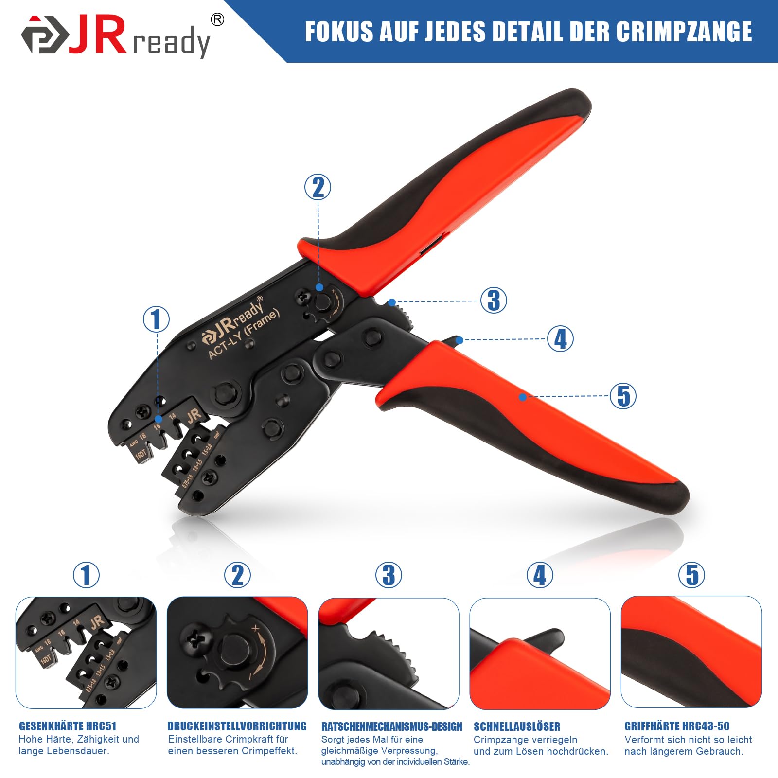 JRready Deutsch Conector Kit 635 PCS Incluyendo Crimping Herramienta DT Conector 2 3 4 6 8 12 Polos IP68 Impermeable Tamaño 16 Deutsch Terminal 14-18 AWG Remoción Herramienta Reparación Automotriz