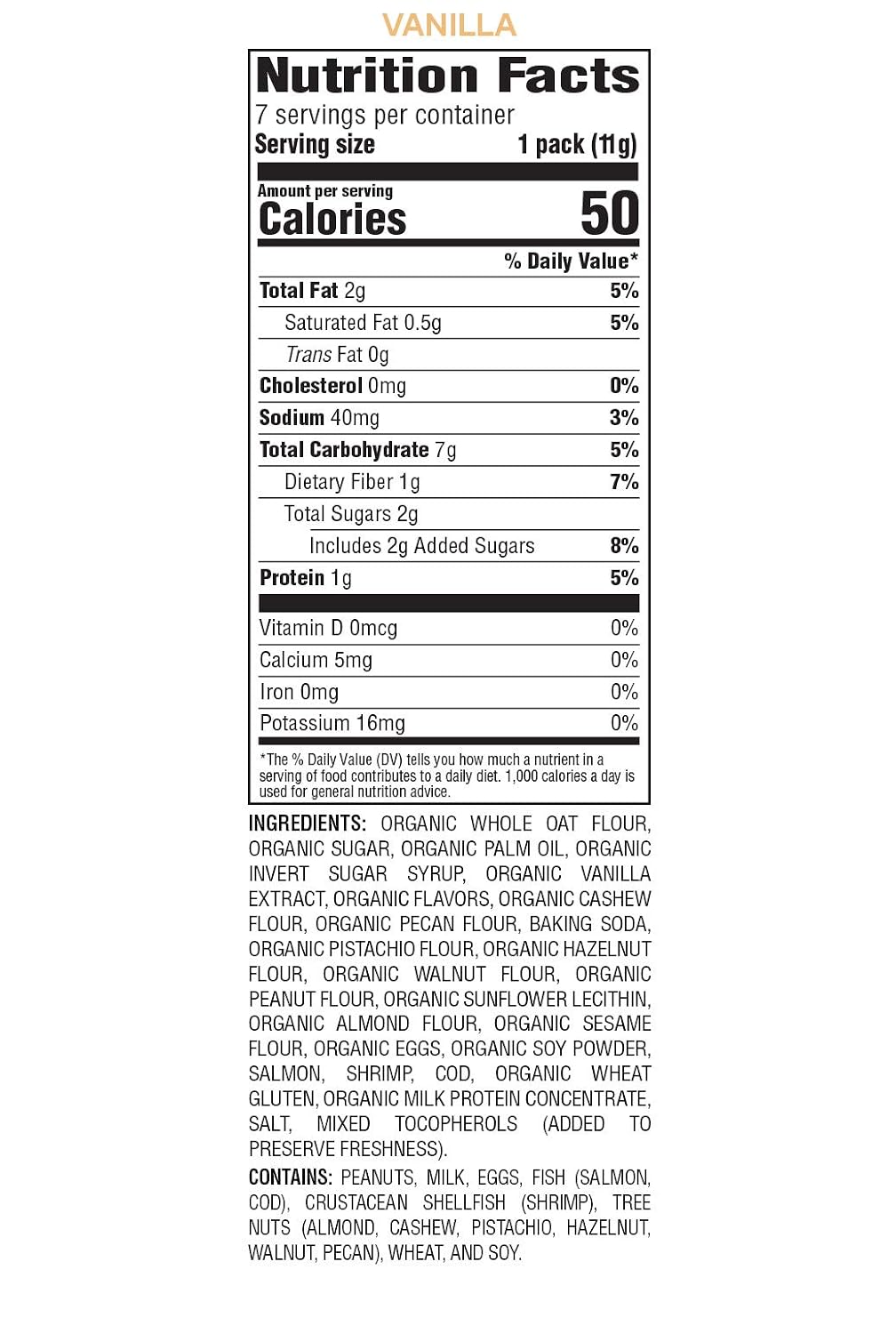 SpoonfulOne Early Allergen Introduction Oat Crackers | Smart Feeding Snack for a Toddler or Baby 12+ Months | Certified Organic (Vanilla, 0.39 Ounce (Pack of 28))
