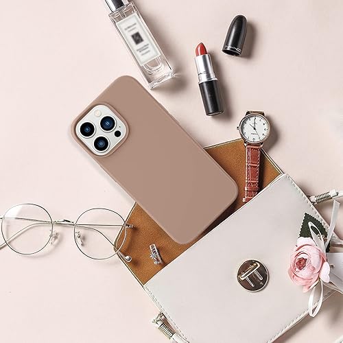 Miniatura 8 de GUAGUA Funda para iPhone 13 Pro, iPhone 13 Pro Jelly Funda de silicona líquida, delgada y suave, forro de microfibra fina, con textura, funda