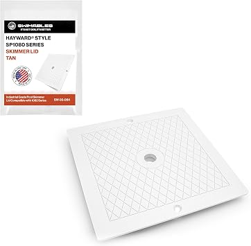 Swimables Pool Skimmer Cover Plate 10" Skimmer Lid Replacement SPX1082E, SP082, 1083, 1084, 1085 and S1086 | Industrial Grade Pool Skimmer Lid Compatible with 1082 Series Hayward Skimmers White