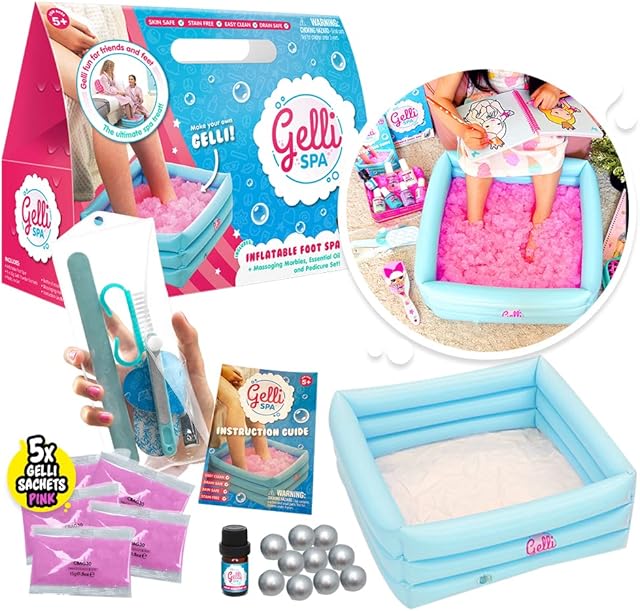 Gelli Spa from Zimpli Kids, 5 Use Pack, Children's Pamper Party Treat, Manicure and Pedicure Set for Teens or Tweens, Sensory Play Toy for Girls and Boys, Ideal Birthday Gift Present