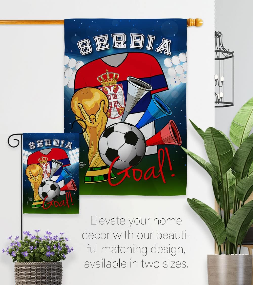 World Cup Serbia Flags Serbian Banner Room Wall Art Flag Poles For Outside House Patio Porch Lawn Garden Stand Tapestry Yard Signs FIFA Gifts Sports Fan Trophy Soccer Game Football Made In USA