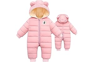 Baby Girl Coats: Infant Winter Clothes Newborn Hooded Jacket Toddler Jumpsuit