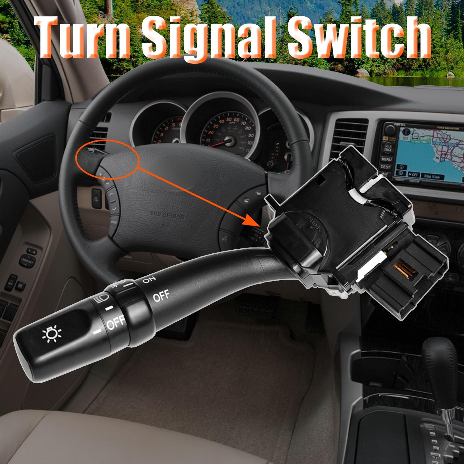 8414014120 Headlight Dimmer Turn Signal Switch Fits for Toyota 4Runner 2000-2009, No Auto Headlight, Multifunction Combination Turn Signal Switch Replace OE# 8414014120, CBS1241,1S2619