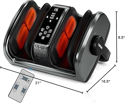 Miniatura 9 de CARESKYpro Máquina masajeadora de pies Shiatsu para circulación y alivio del dolor, terapia de calor mejorada, amasamiento profundo de 5