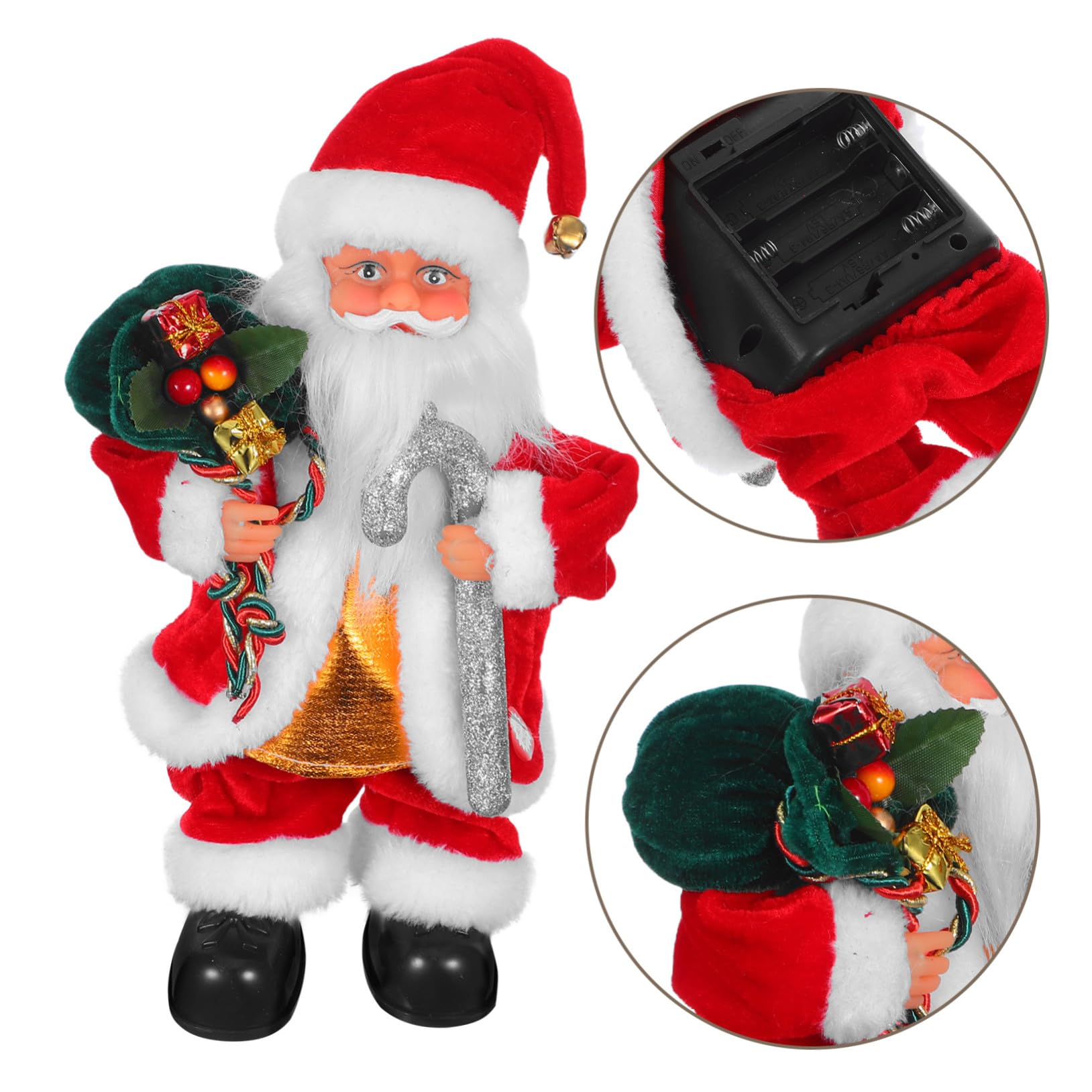 SUPVOX Muñeco Eléctrico de Papá Noel con Música Juguete Navideño Móvil y Decoración Festiva para Regalo Original para Fiestas y Navideño Hogar