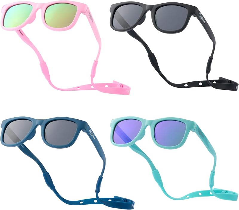 Óculos de sol polarizados para bebês BABY SUNNIES com tira, 0–24 meses