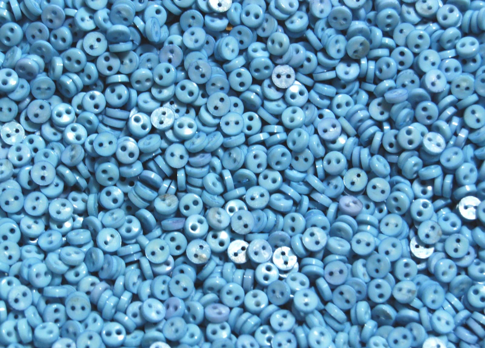 celloexpress 4mm Blue Circles Mini Doll Buttons for Dolls & Soft Toys Clothes - 4mm Assorted Colours & Designs (Pack of 2000, Blue Circles) — image 1