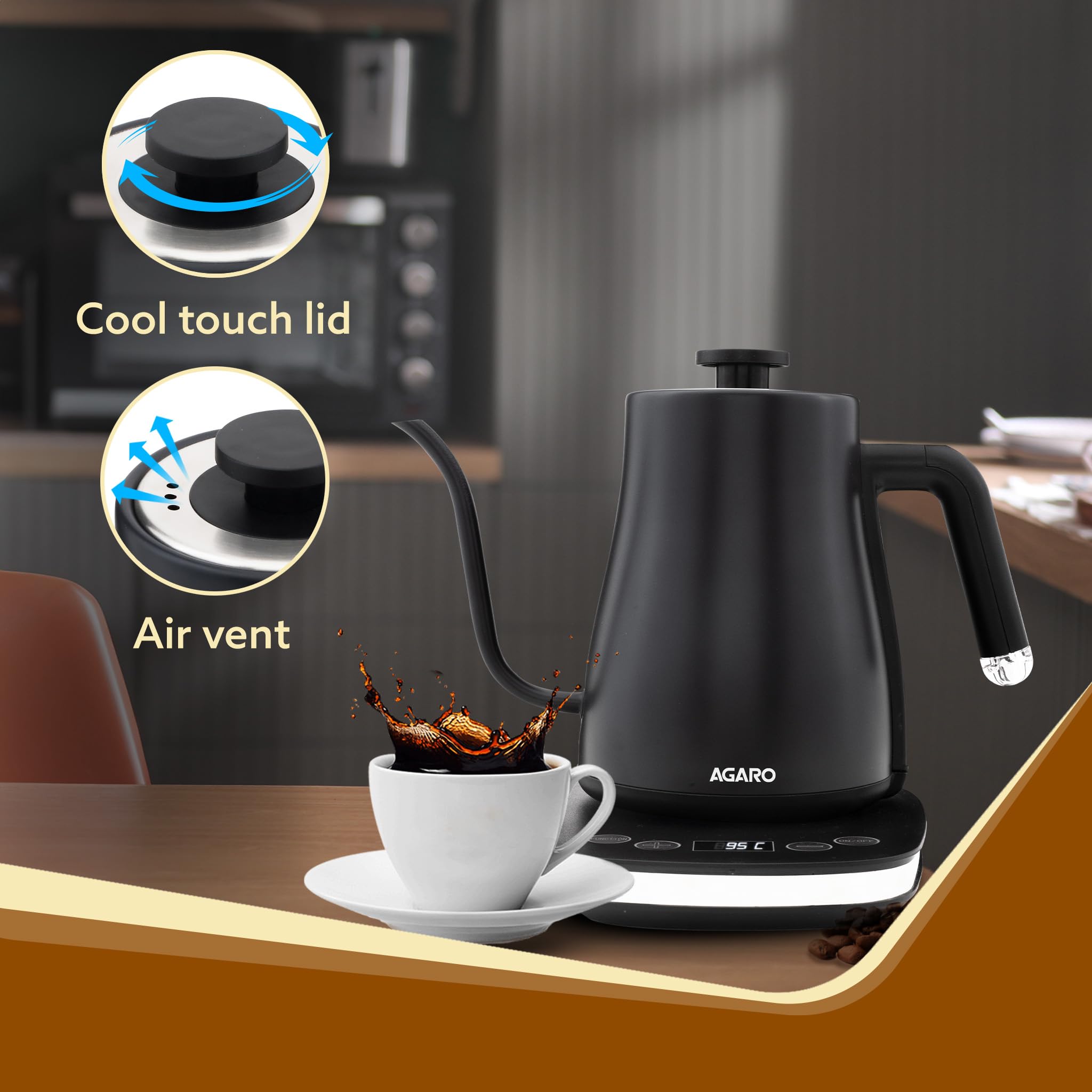 Agaro Aicook Gooseneck Kettle Water Kettle Aicok Stainless Steel