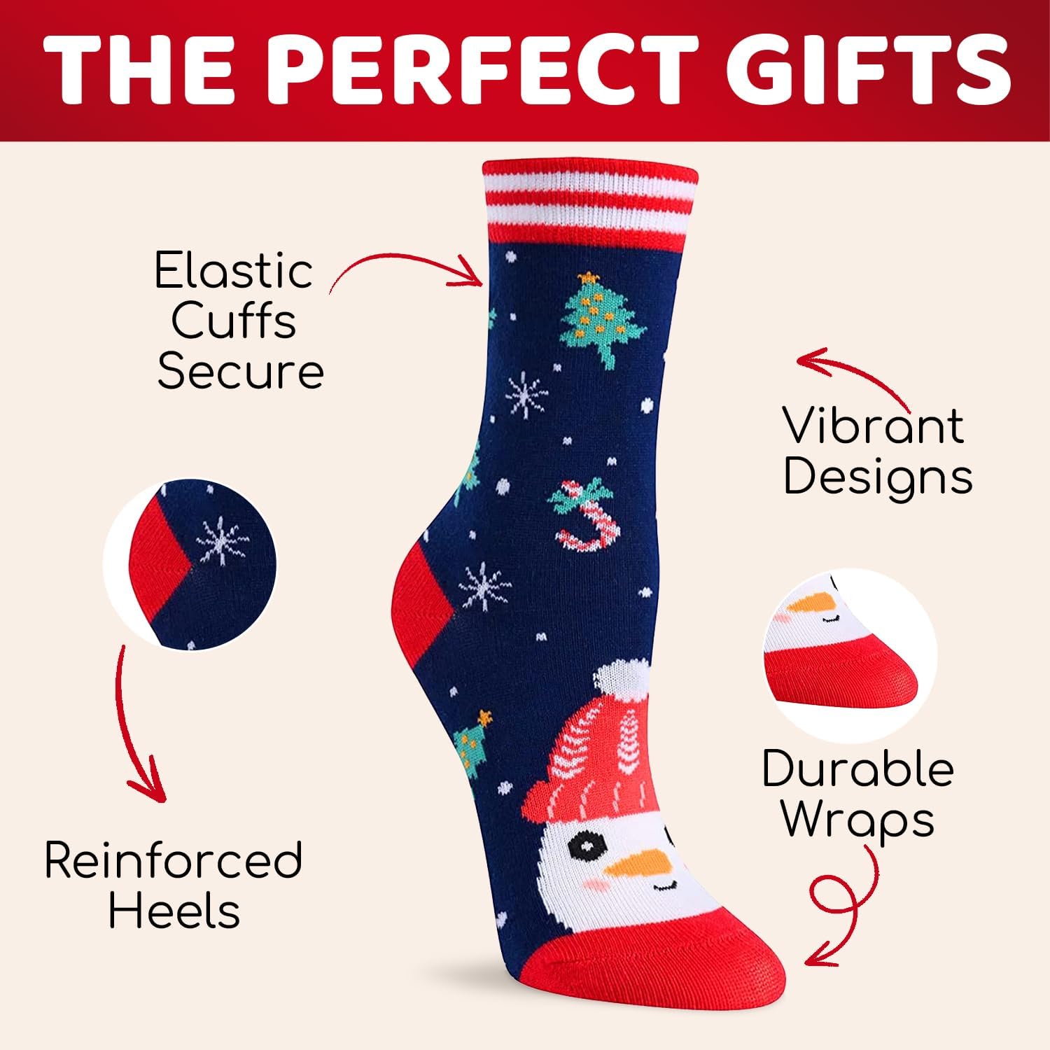 HAPPYPOP Christmas Socks for Kids - Secret Santa Gifts Holiday Sock for Teen Boy Girl 4 Pack - Image 4