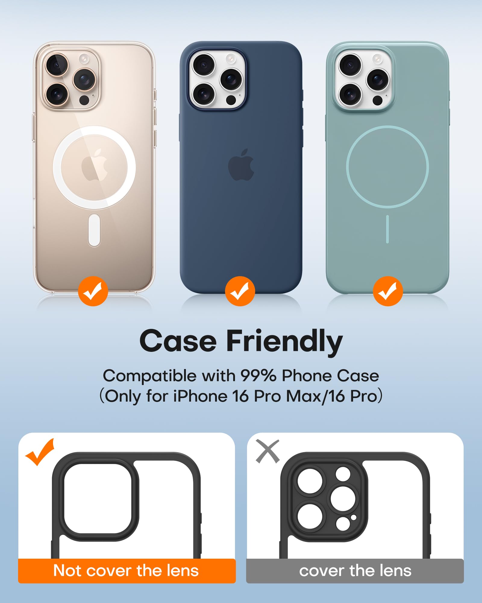 TAURI 2 sztuki osłona obiektywu do iPhone 16 Pro 6,3"/iPhone 16 Pro Max 6,9", pełna osłona z hartowanego szkła 9H z uchwytem, metalowa płyta matowa, odporna na zarysowania - czarny