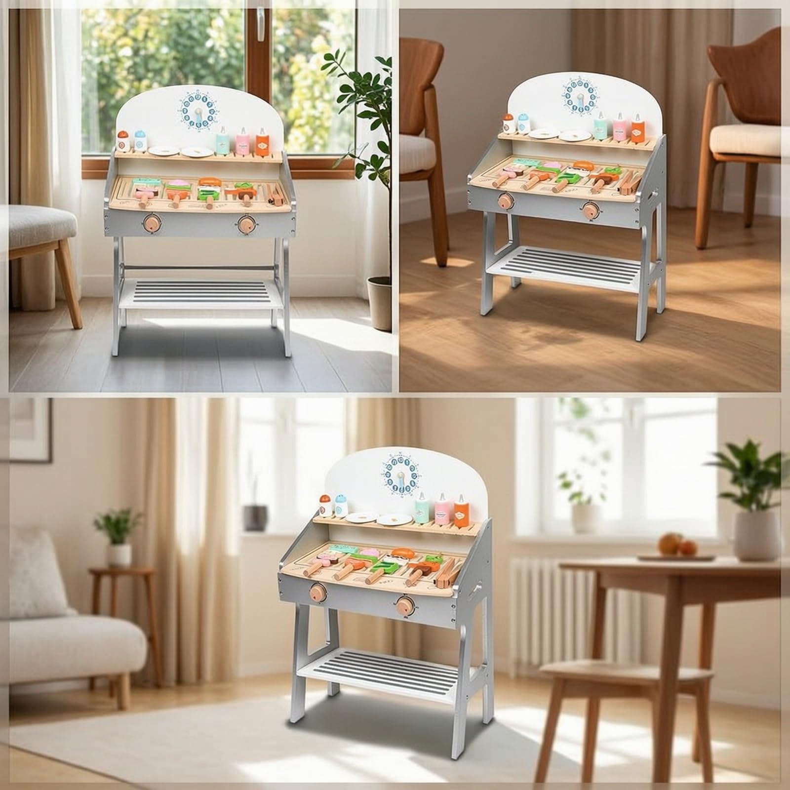 Barbacoa con Accesorios Resistente Parrilla Divertido Cocinita para Niños