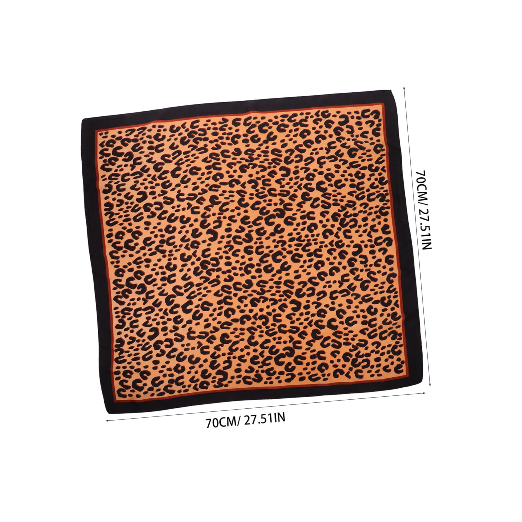 VANZACK Bufanda Cuadrada de Seda Fina Estampado Leopardo, Pañuelo para Mujer, Accesorio Ligero para Bolso, Uso Diario y Obsequio Día Madre, Tamaño 70x70 Cm, Color Negro Color Aleatorio