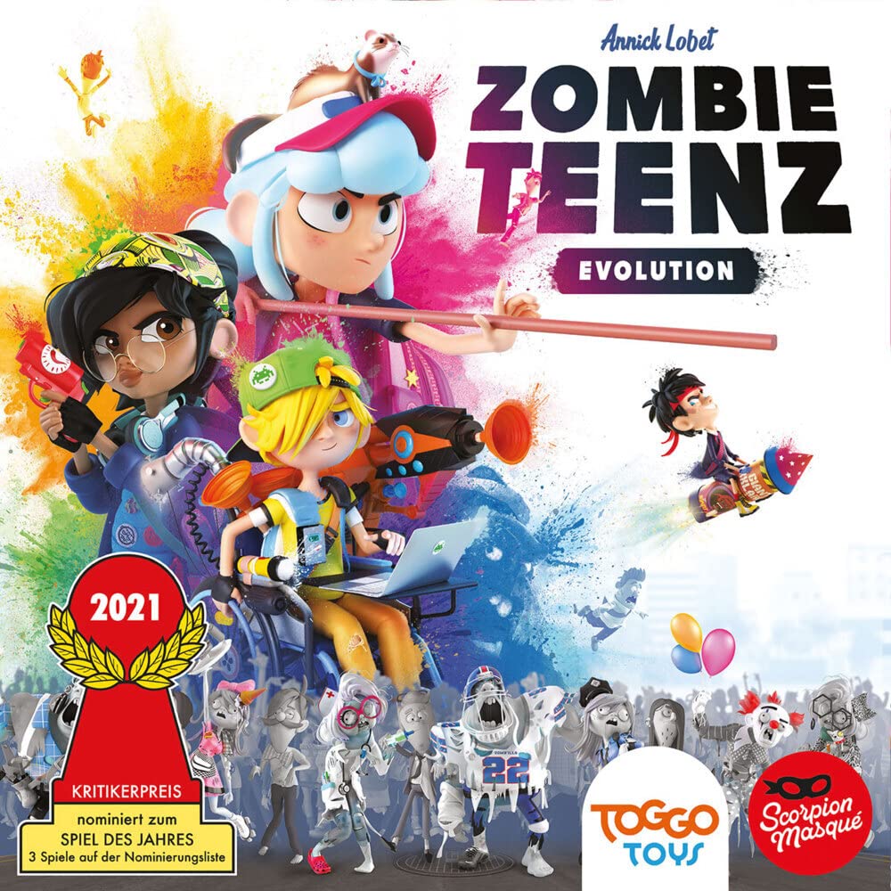 Le , Zombie Teenz Evolution, Children's Game, Nominated for Game of the Year 2021, 2-4 Players, from 8+ Years, 20+ Minutes, German, Multicoloured, Colourful