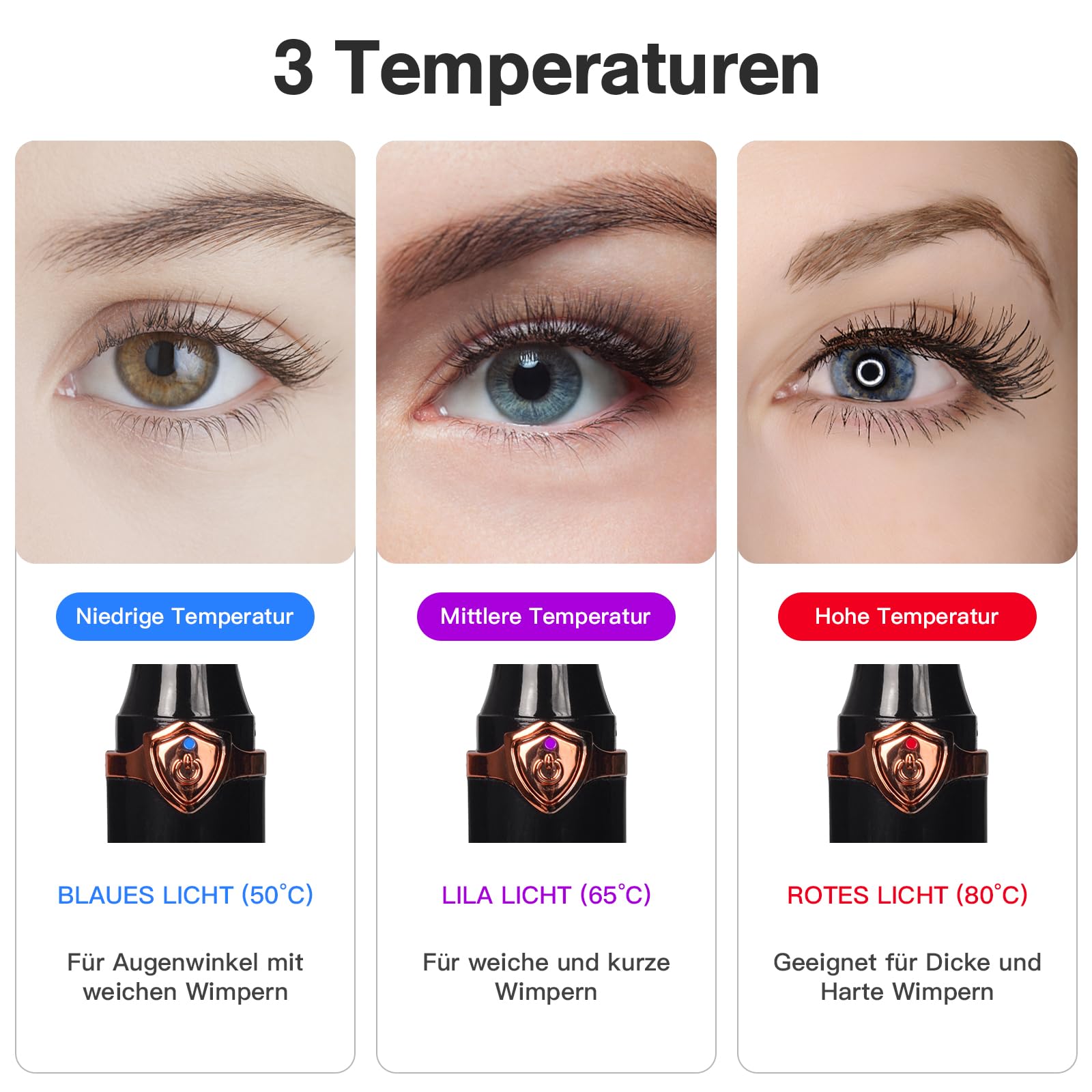 Electric Eyelash Curler, Heated Eyelash Curler, Heated Eyelash Curler, Electric Eyelash Curler Professional Mini Eyelash Curler - Image 2