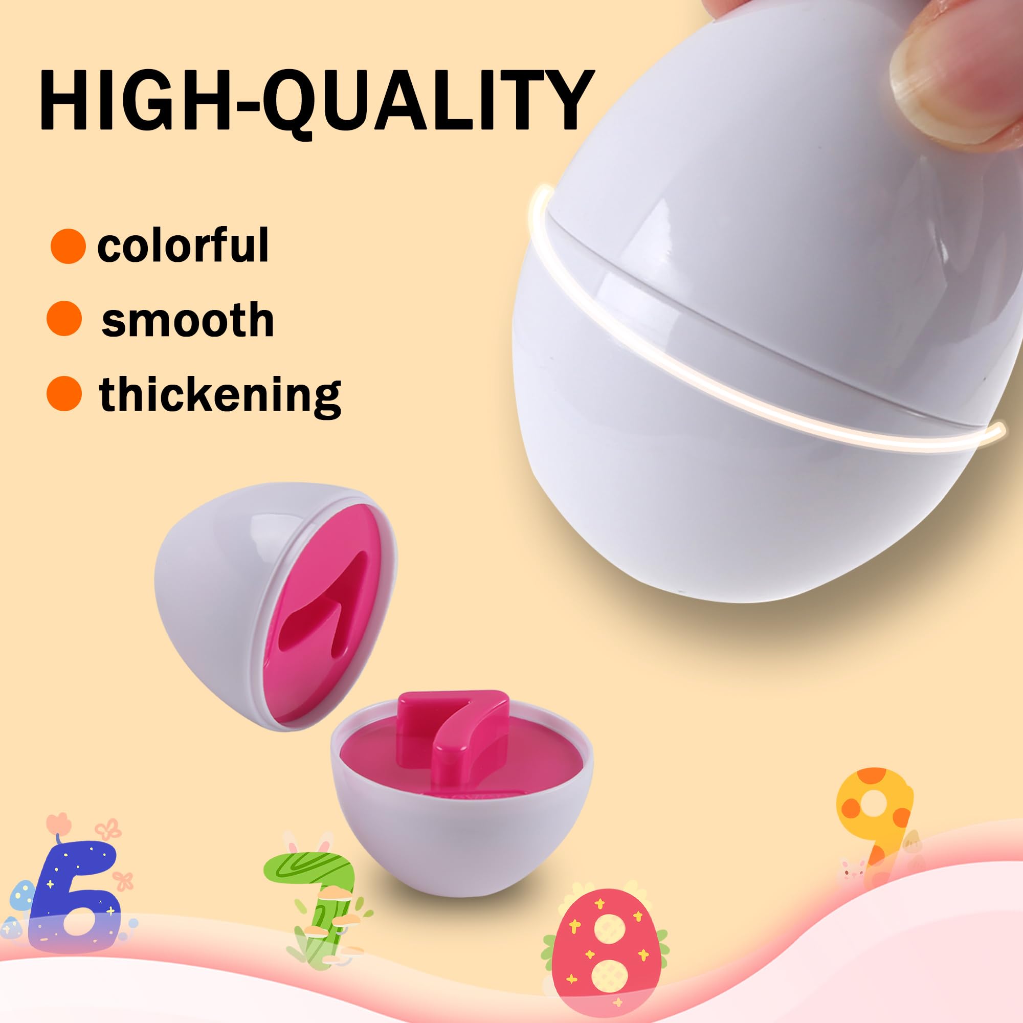 12pcs Regali di Pasqua per Bambini Uova Abbinate Giocattoli Riconoscimento Colori e Numeri Giocattoli Montessori Educativi per 1 2 3 4 Anni Ragazzi Ragazze