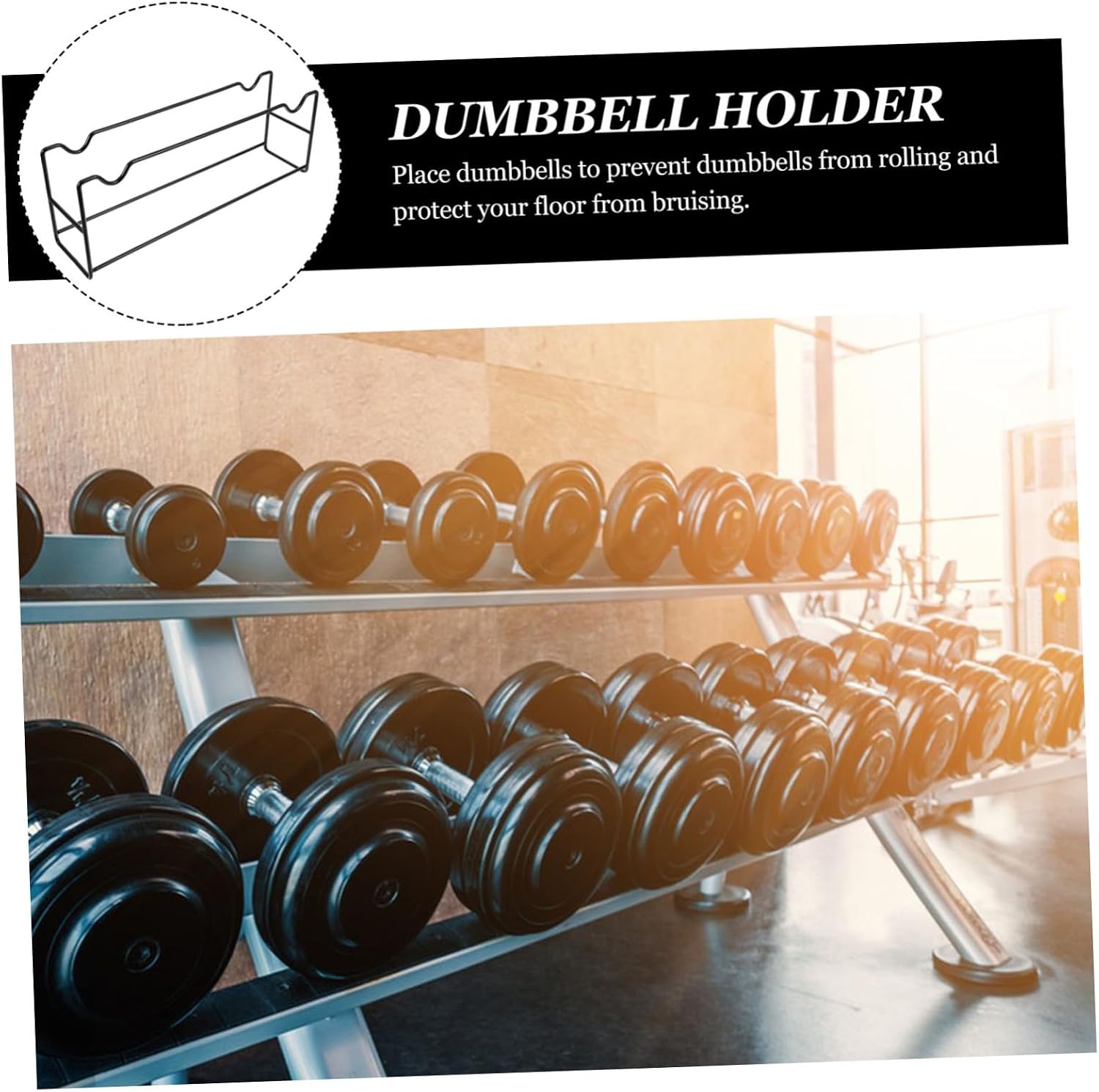 Toddmomy Dumbbell Holder Stand Weight Rack for Dumbbells Storage Rack Gym Accessory