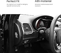 Vista 5 de Hoolcar Kit de moldura de panel de consola central para salpicadero, accesorios de decoración de interiores para Grand Cherokee 2011-2020, fibra