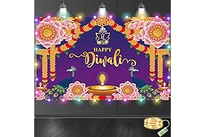 Happy Diwali LED Light Backdrop Banner Festival of Lights