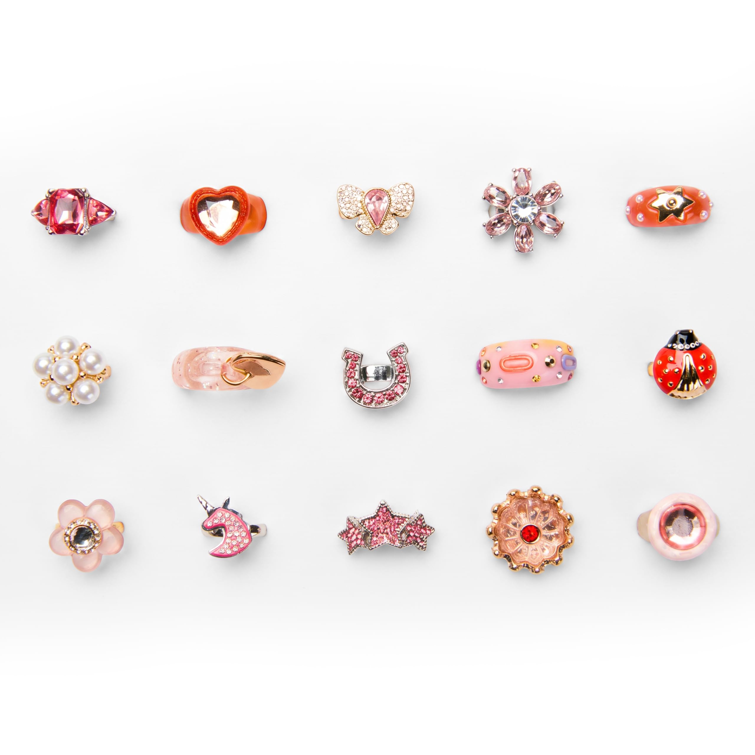 FAO Schwarz Tiny Glam 15-Piece Ring Set