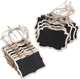 20pcs Small Hanging Chalkboard Signs, Double Sided Cloud Shaped Mini Chalkboard, Corner Mini Chalk Boards with String, Chalk Signs Can be Used at Weddings, Parties, Restaurants, DIY