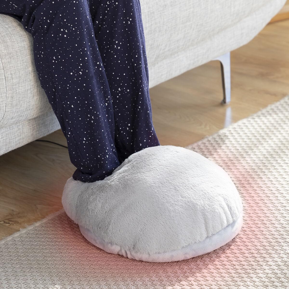 InnovaGoods® Chauffe-pieds électrique, Design ergonomique et portable, 3 niveaux de température réglables, Câble d'alimentation de 1,5m, Réchauffe vos pieds en quelques secondes, Idéal pour l'hiver.