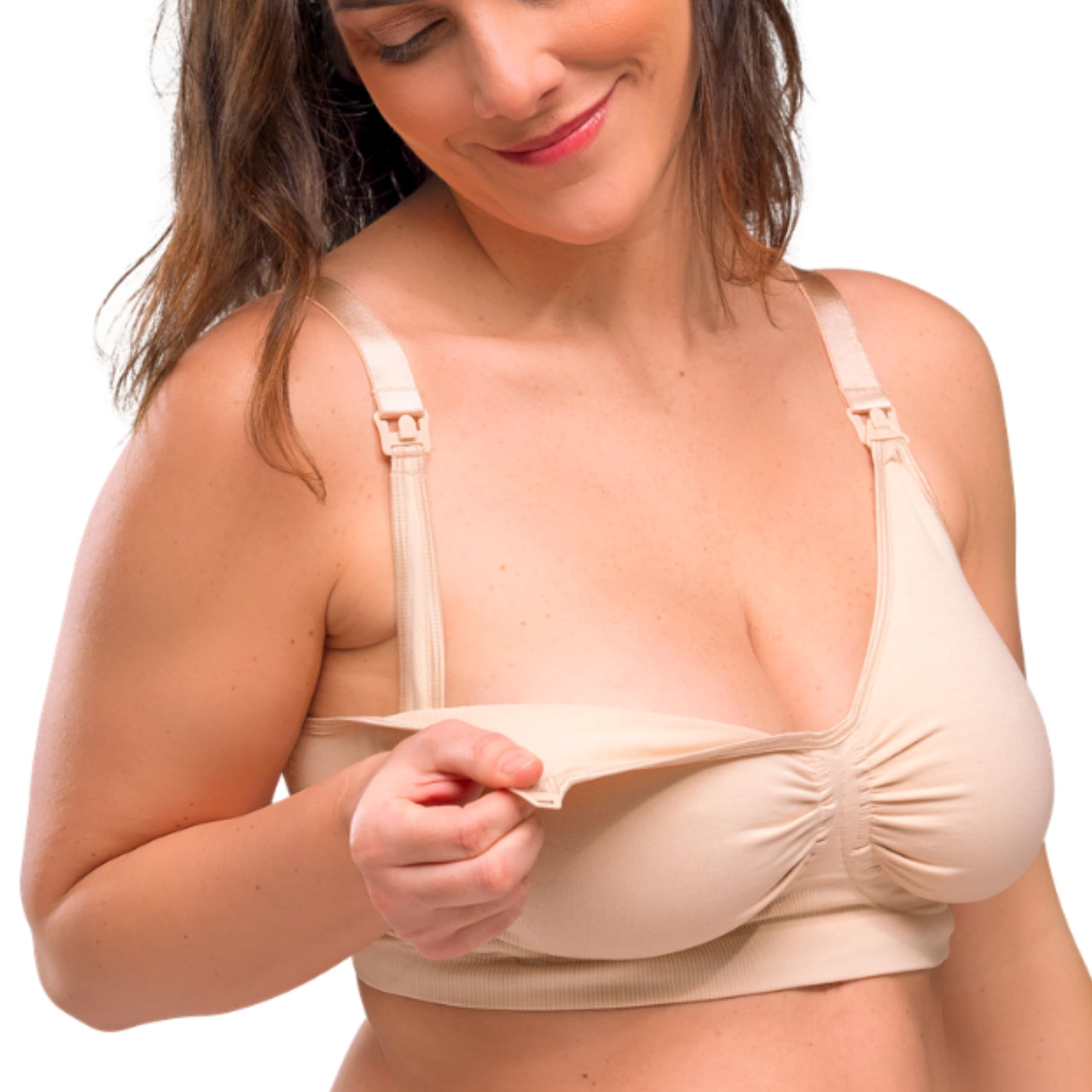 Carriwell Soutien-Gorge Allaitement avec Armature Gel Brevetée – Brassière Allaitement Femme, Modèle Grossesse, Confort Respirant sans Couture
