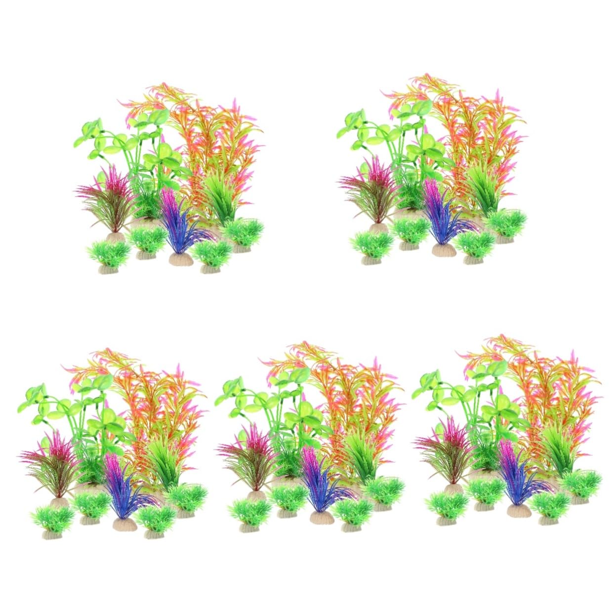 Toddmomy 45 Piezas Paisajismo del Acuario Plantas Falsas Plantas De Plastico Plantas De Acuario Planta De Coral Plantas Acuáticas Planta De Acuario Pequeño Artificial El Plastico Pecera