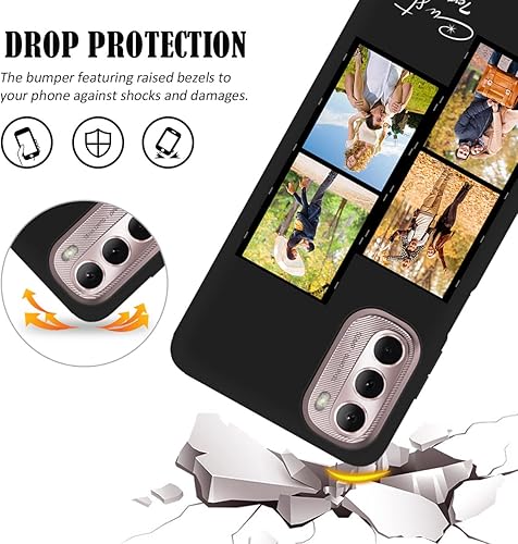 Vista 36 de Funda personalizada para Motorola Moto G Stylus 2021 con nombre de foto, texto y foto, GStylus personalizado -21 funda suave y fina (negro) de 6.8