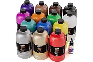 Nicpro Acrylic Pouring Paint Supplies Kit for Beginners - 14 Large Bulk...