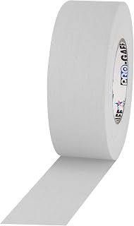 ProTapes Pro Gaff Premium Matte Cloth Gaffer's Tape With Rubber Adhesive, 11 mils Thick, 55 yds Length, 2" Width, White (Pack of 1)