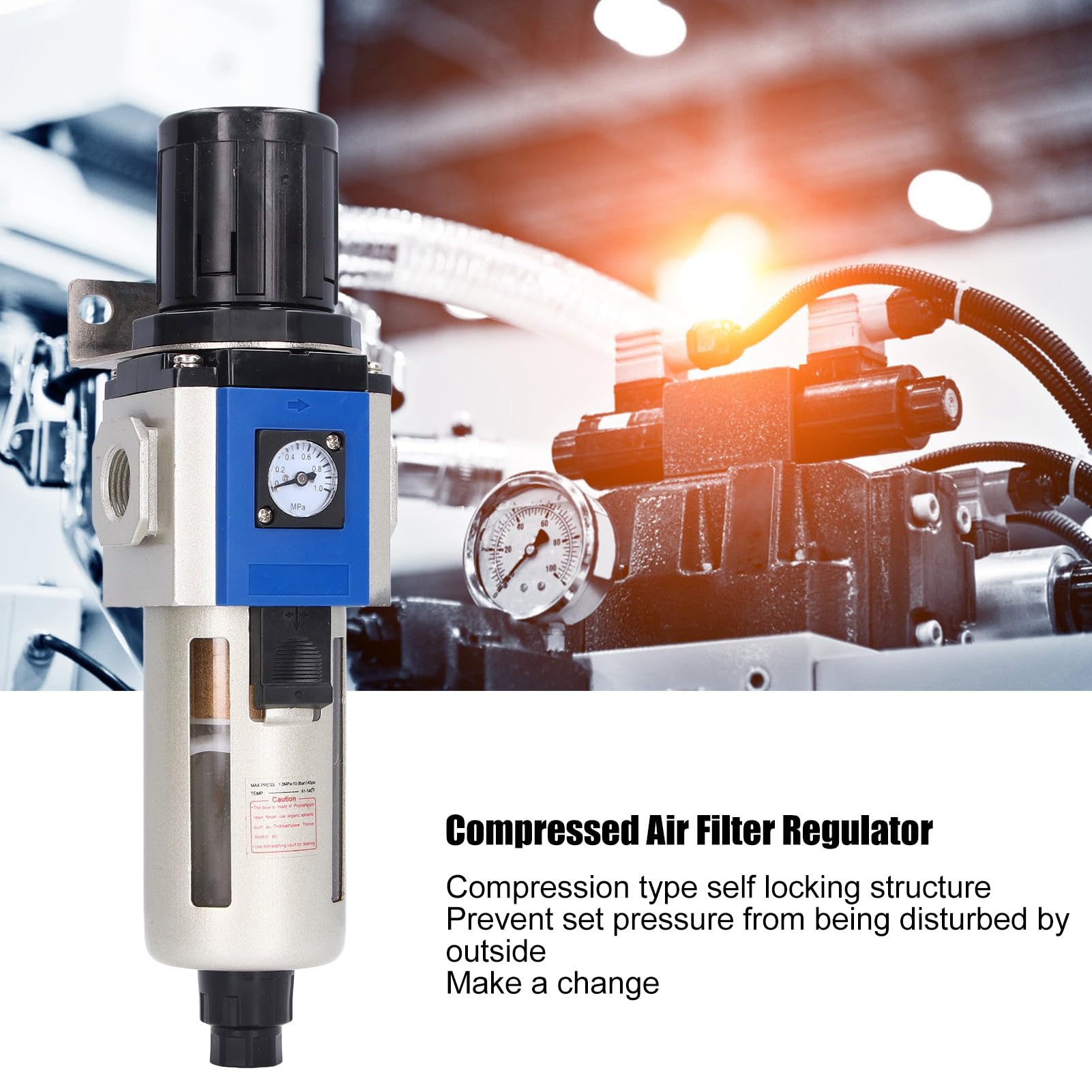 Regulador de filtro de aire comprimido Compresores de aire de aleación de aluminio Filtros reguladores de presión (GFR400-15)
