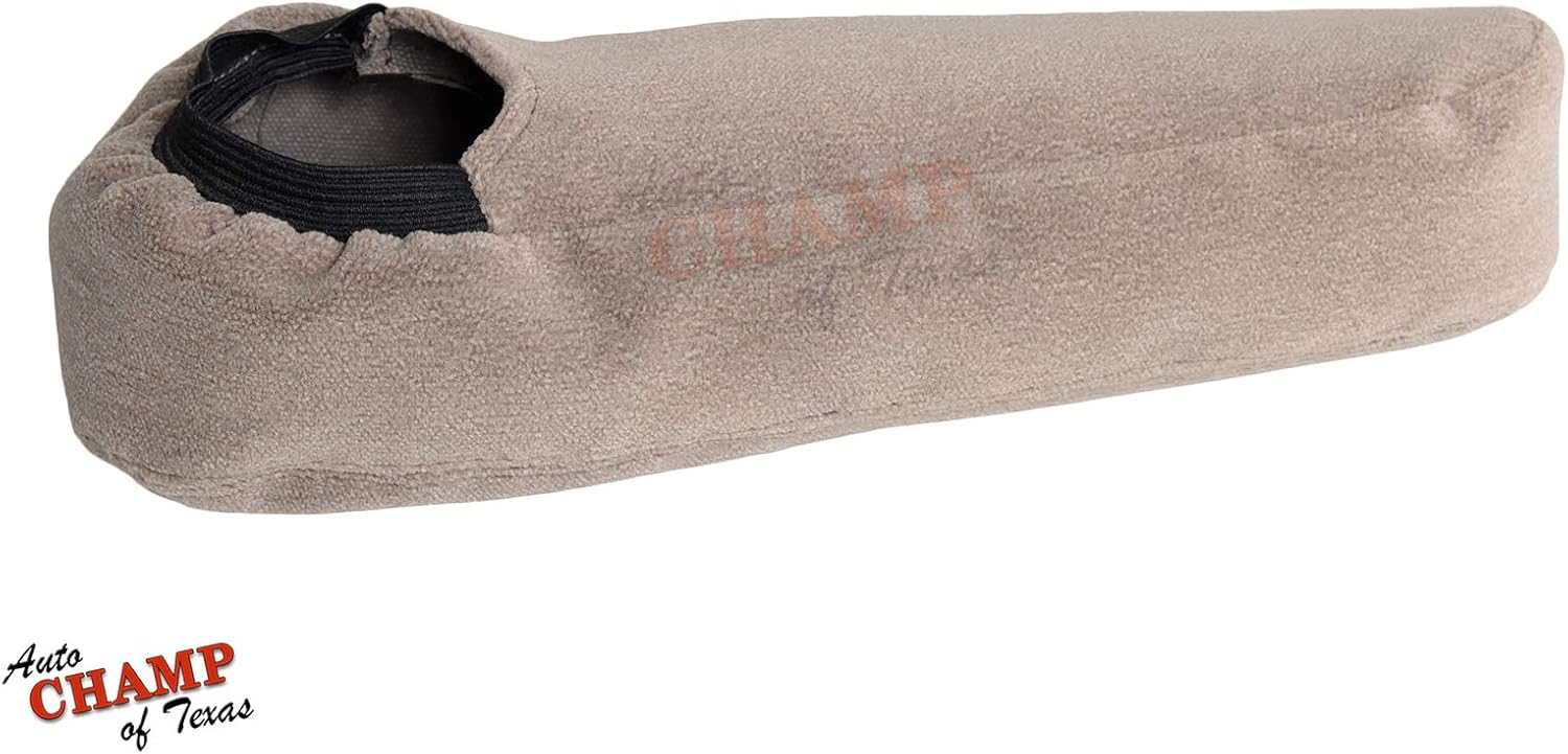 Compatible with 2001-2002 GMC Sierra 3500 SLE -Driver Side Replacement Cloth Armrest Cover, Medium Neutral Tan