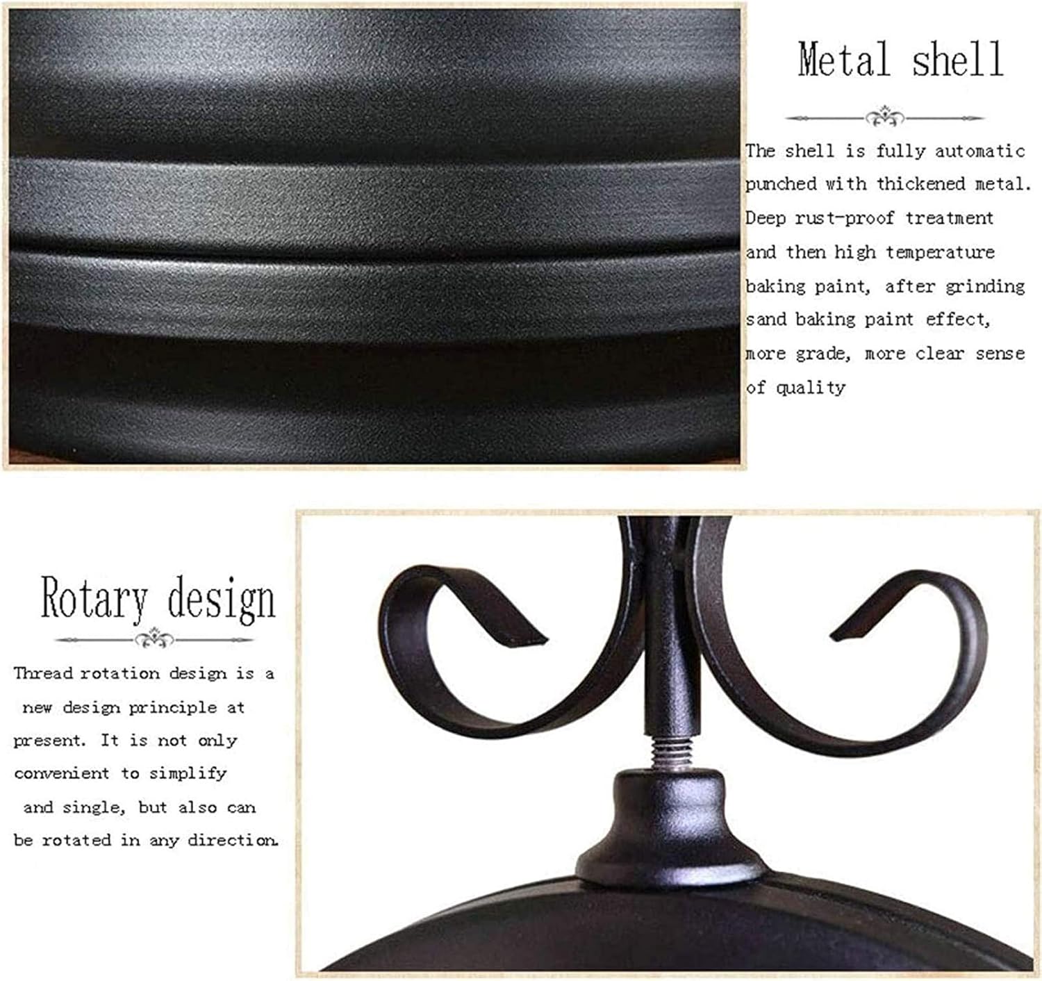 Wall Clock Outdoor Hanging und Antique Decorative Retro Garden Time Double Sided Vintage Quartz Iron Art