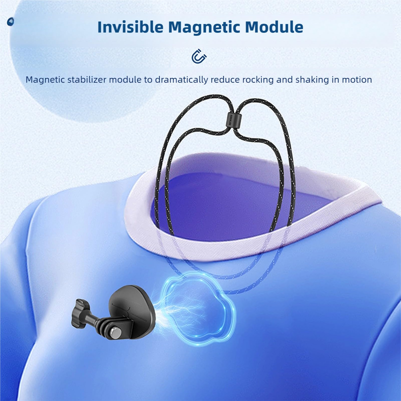 Support de Cou Magnétique, Lanière de Support de Collier pour Selfie POV, Accessoires Vlog pour X4, Action 4