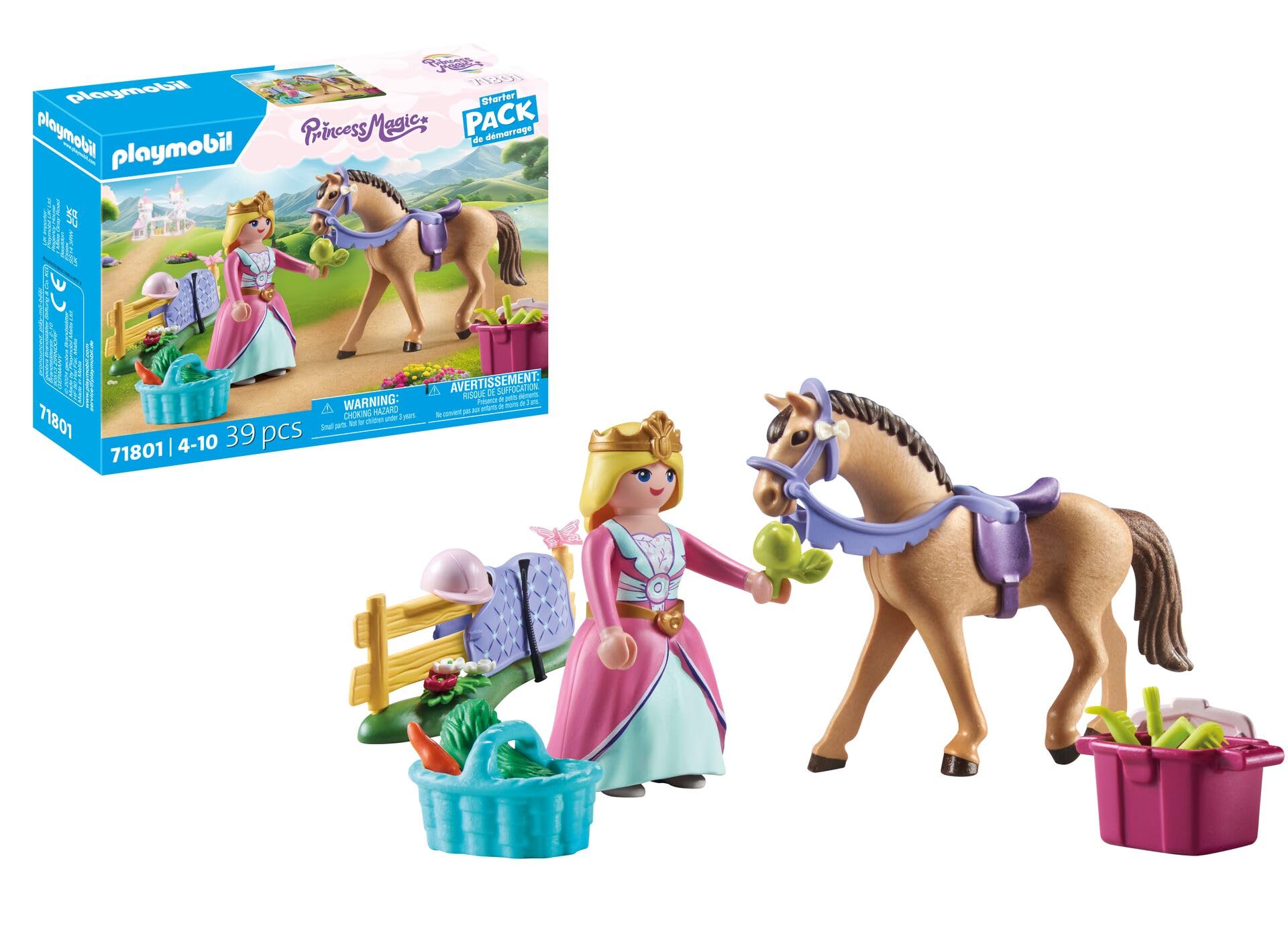 Playmobil | Princess Magic | Princess with Horse | Princess Toys | Toys for Children aged 4+ | 71801