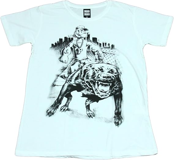 Amazon ポパイ ペット ガードドッグ 犬 マッチョ 戦闘 気性が荒い ストリート系 デザインtシャツ おもしろtシャツ メンズtシャツ 半袖 並行輸入品 オリジナルプリント 通販