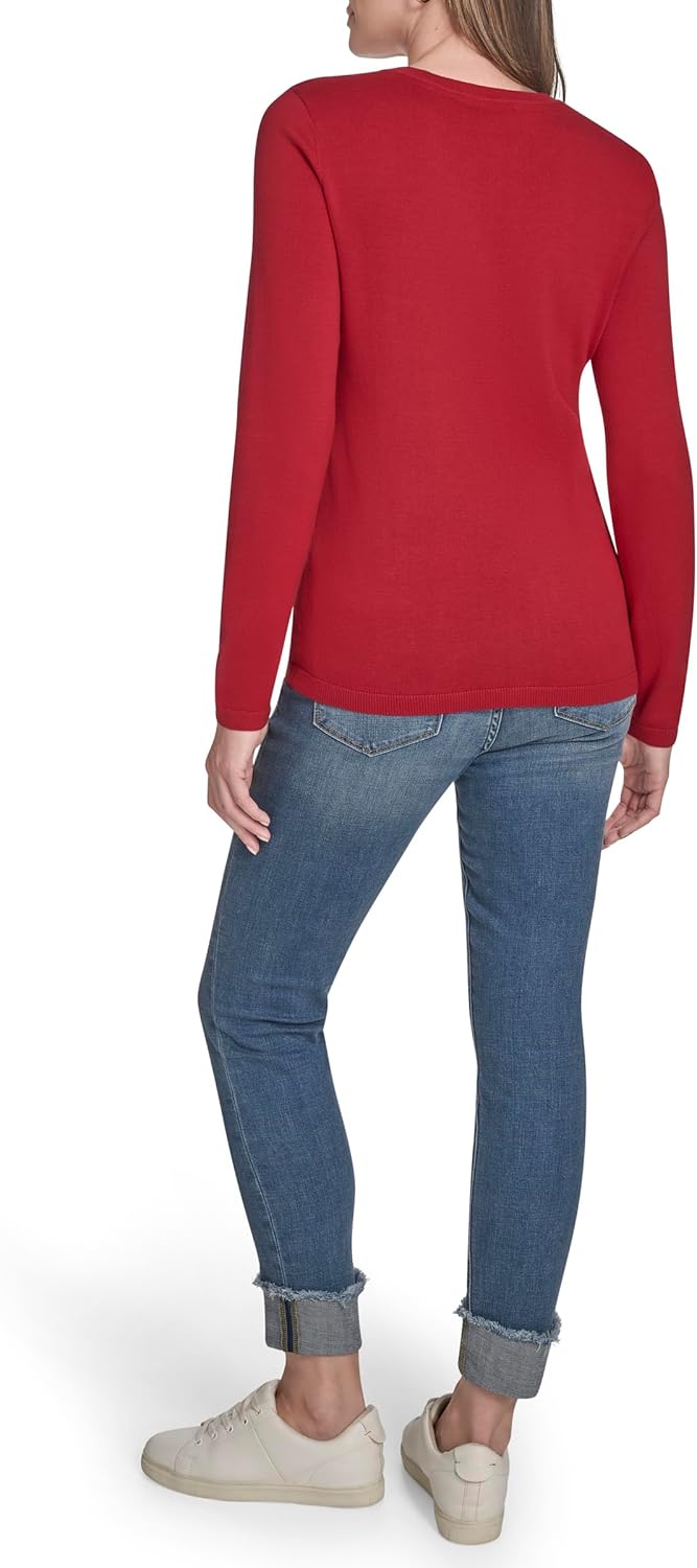 Tommy Hilfiger Womens Pullover Crewneck Everyday Sweater - Image 4