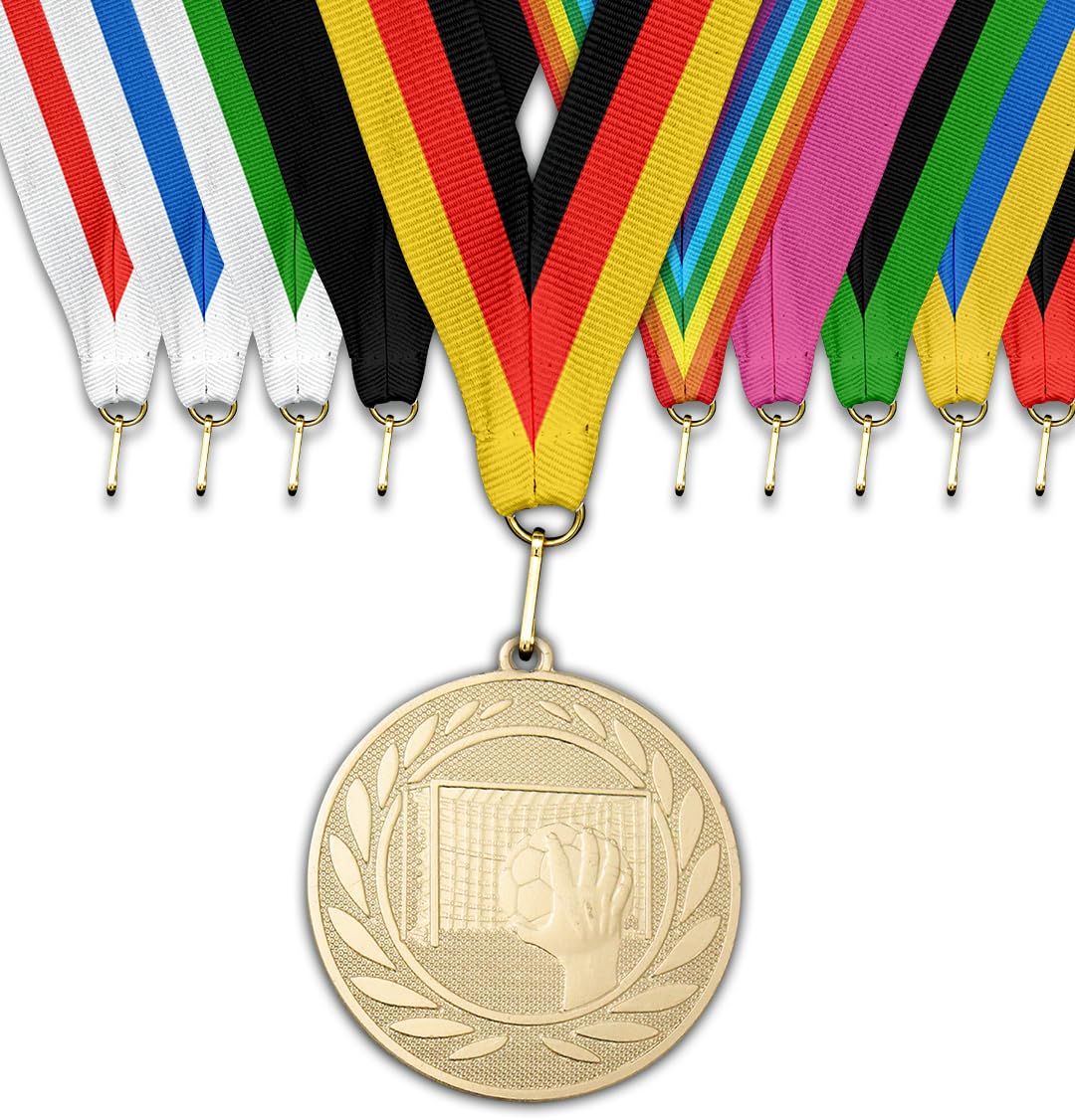 Handball-Medaillen, Metall, Band nach Wahl | Personalisierter Orden mit optionaler Gravur/Wunschtext, für WM, Turniere, Vereine & Kindergeburtstag