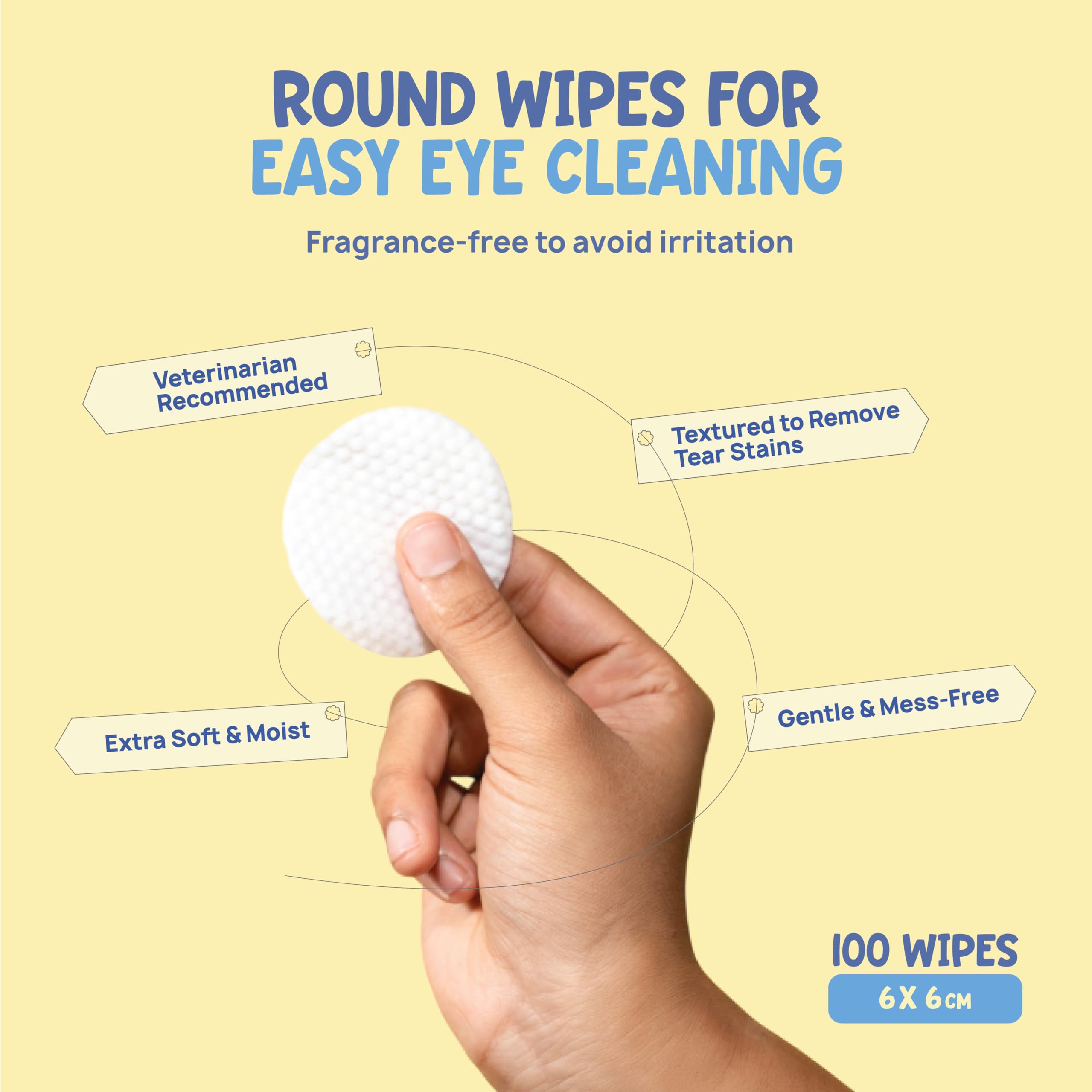Pet Eye Wipes for Dogs & Cats, 100 Count — Amazon image 3