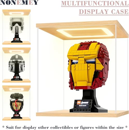 Miniatura 7 de NONEMEY Vitrina de acrílico para Lego 75328, soporte de acrílico transparente, a prueba de polvo, caja organizadora para figuras de acción (7.8 x