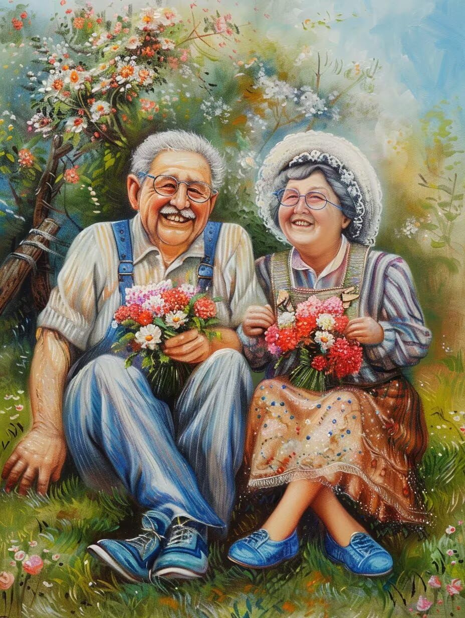 5D DIY Diamond Painting Para, Diamentowy Zestaw Pełny Kwiat, Kryształ Sztuki Hobby Diament Kreatywny Dorośli, Haft krzyżykowy Rzemiosło, Koraliki Koraliki na prezent 100 x 135 cm S-5255