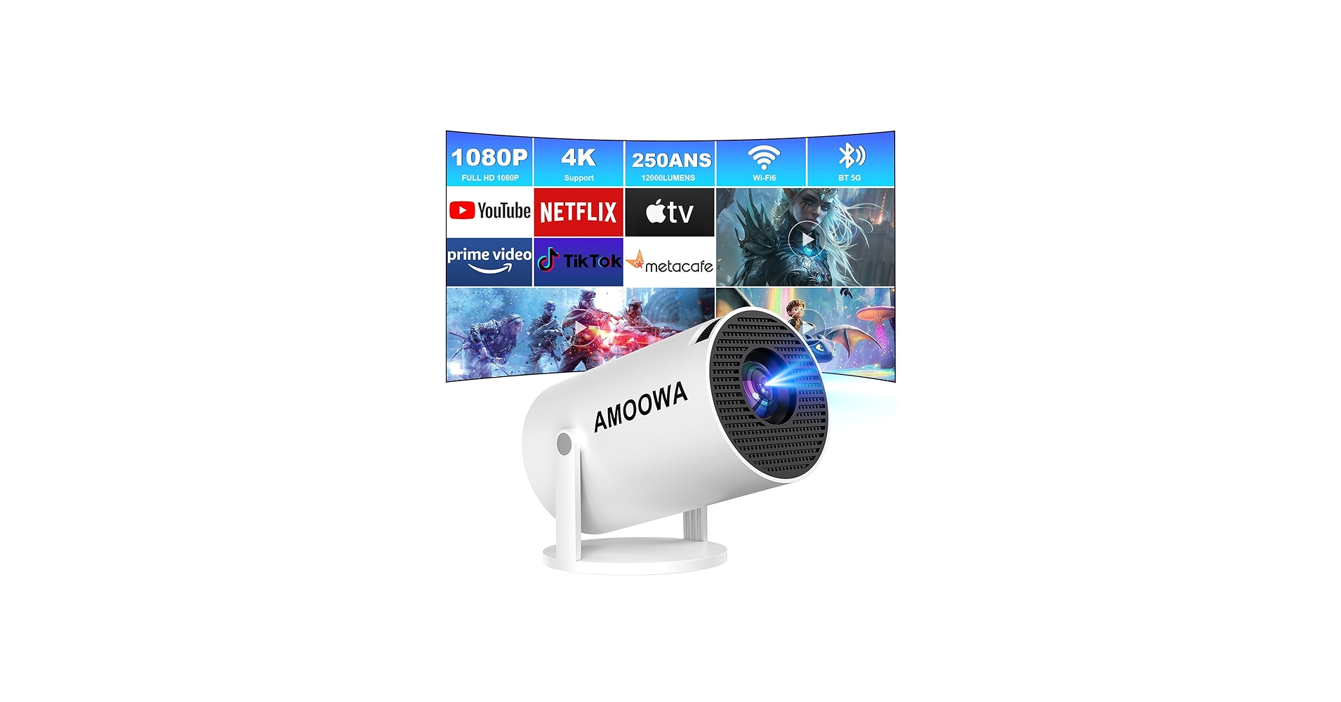プロジェクター　amoowa Wi-Fi プロジェクター amoowa Wi-Fi AMOOWA ワイヤレスミニ