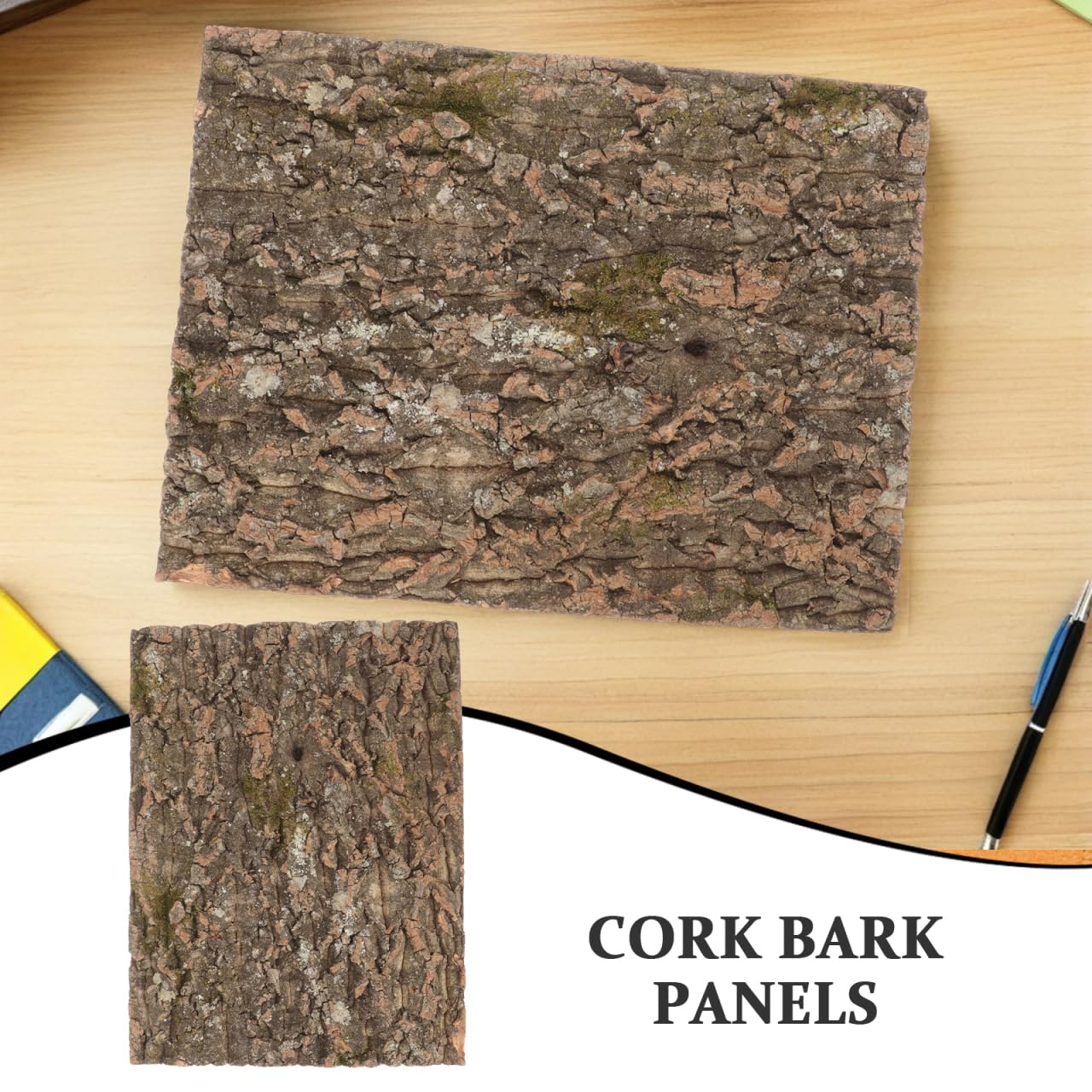 2 Stück Korkrinden Terrarium Hintergrundplatte 30X40cm Natürliche Korkrückwand für Reptilien Klettermatte Terrarien Dekoration für Echsen und Spinnen