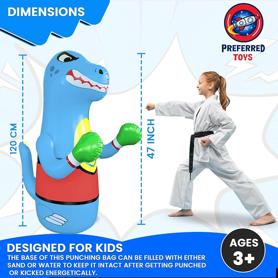 バッグ dinoworks treatment asia bag oops Preferred Toys - Inflatable Punching Bag for Kids - Bop Bag